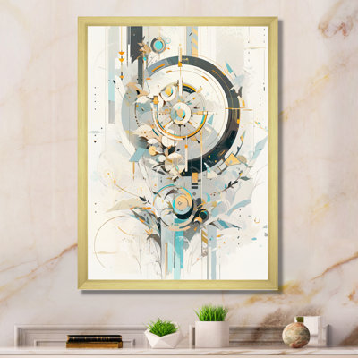 «Turquoise and Gold Mosaic Echoes III», reproduction sur toile