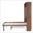 Full Size Murphy Bed with Foldable Desk - Walnut & White-8090087