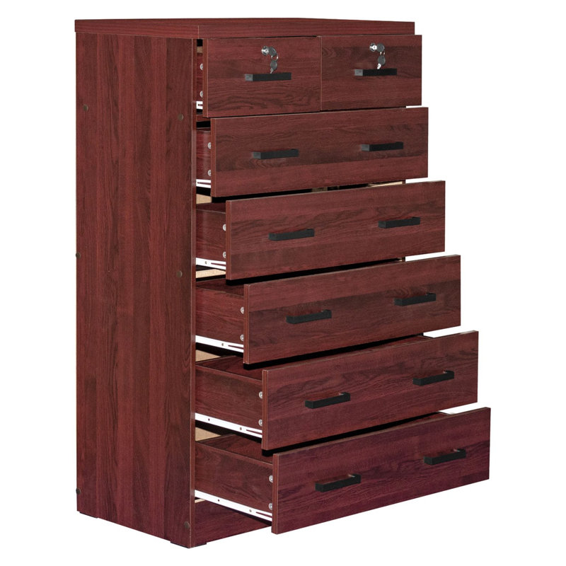 Maray 31.5'' W 7 - Drawer Dresser, Mahogany
