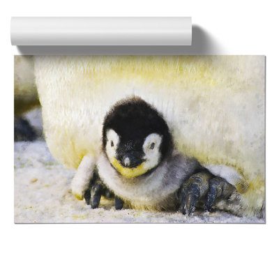 Baby Penguin Painting - Frameless Print