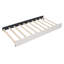 Lit double en lin beige avec lit gigogne et tiroirs pour le rangement de la chambre d'amis-809264664-809264646