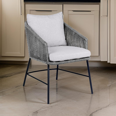 Chaise de patio avec coussin Brysa