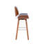 Onur Swivel Fabric Upholstered Bar Stool with Wooden Legs-246792706