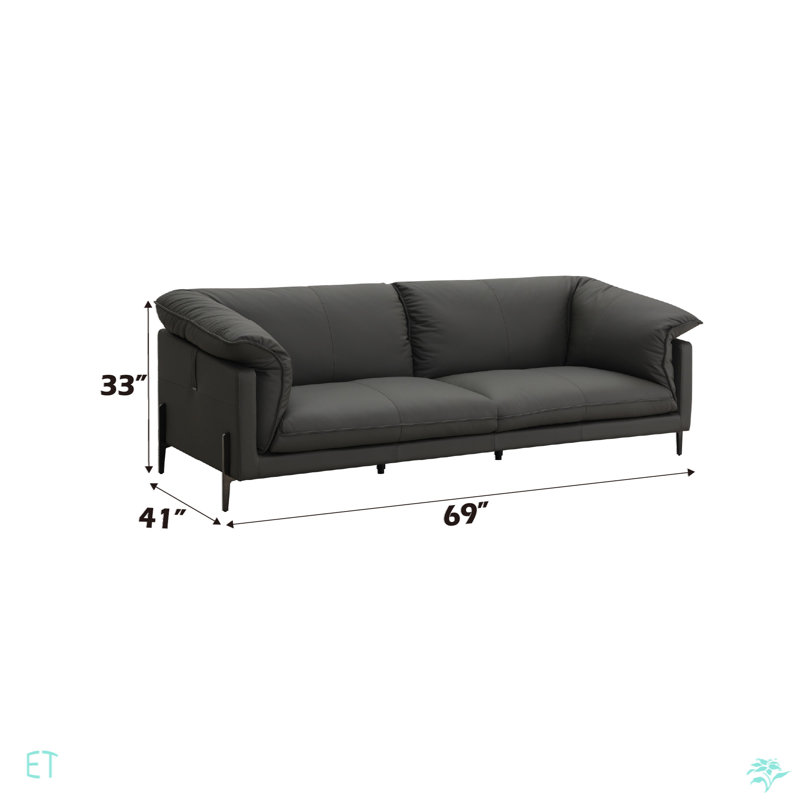 Causeuse en cuir fleur Tadi