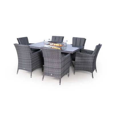 Palacios 6 - Person Rectangular Patio Dining Set with Cushions included