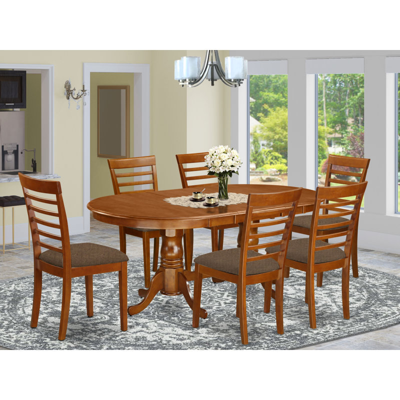 Ensemble de table de salle à manger 7 pièces 7 pièces Modernes, 7 (1 table + 6 chaises)
