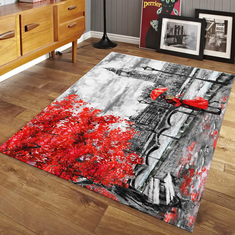 Ornate Traditional Design Soft Print Goblen Fabric Rug Showcasing a Sophisticated Fusion of Colors for Elegant Bedroom Living Room and Dining Room Decor