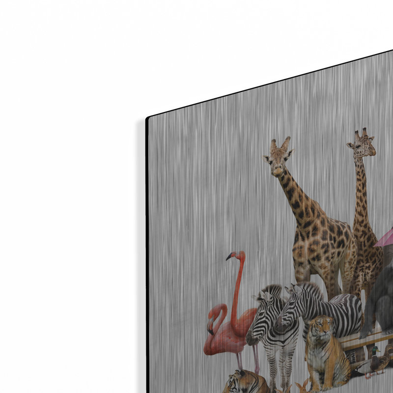  «Waiting For The Ark» par John Hovenstine, art mural en métal, 24 po x 16 po, H 16 po x l 24 po