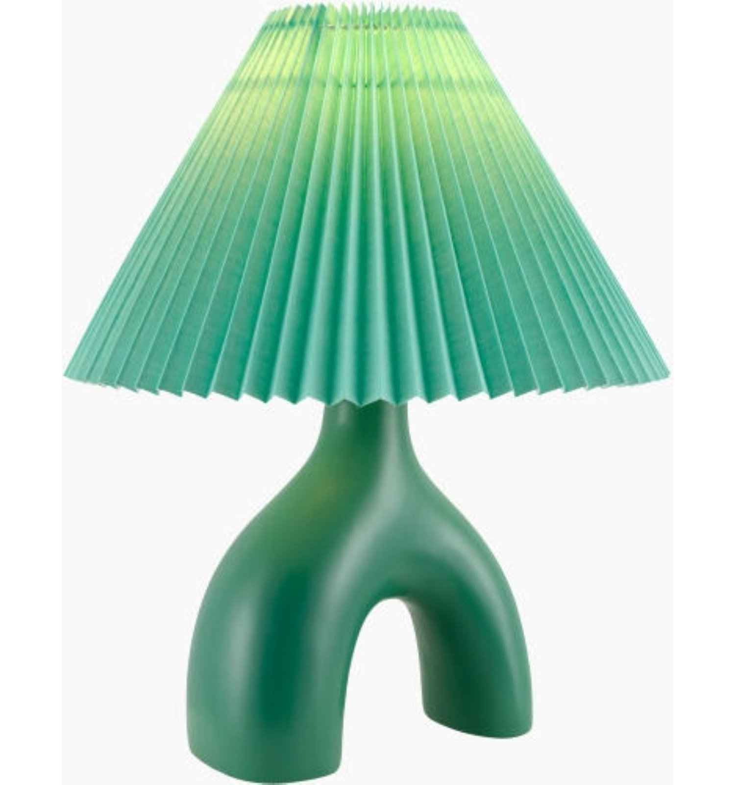 Celes Ceramic Table Lamp, Green, Green