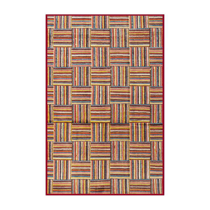 Abstract Indoor Rug, Rectangle 2' x 4'