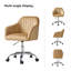 Chaise de travail moderne en velours avec dossier capitonné Vernese-588777094