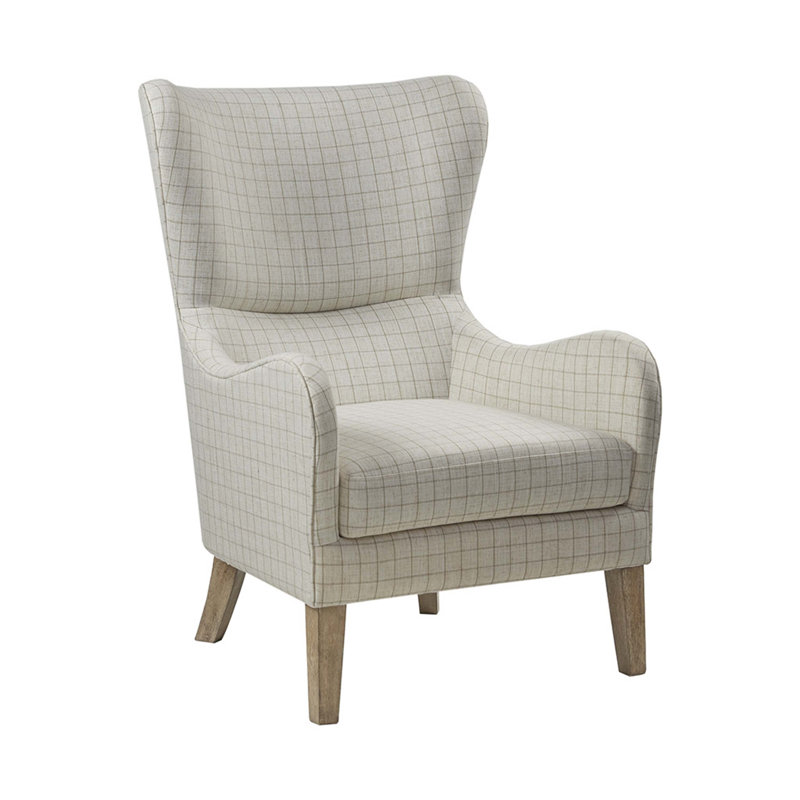 Fauteuil à oreilles Arianna, Polyester beige