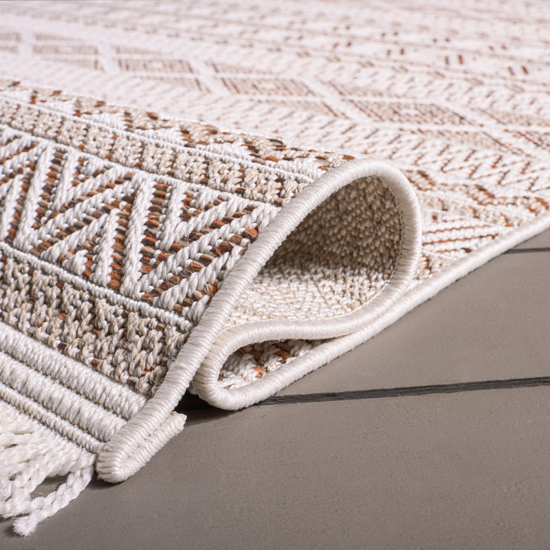 Warvin Wicker Performance Southwestern Rug, Rectangle 8' x 10'