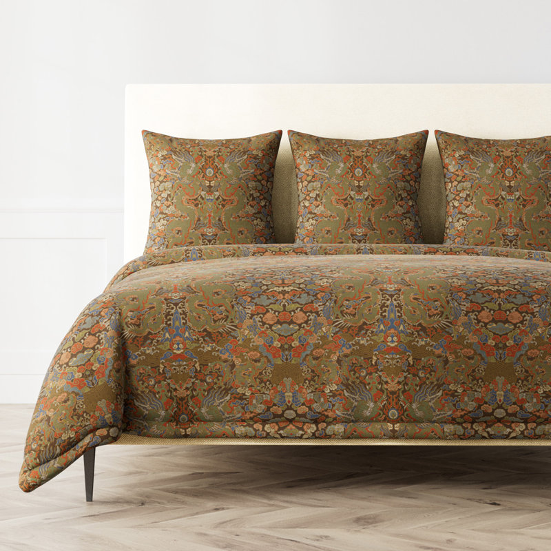 The Met x Ann Gish Dragon Duvet, Queen Duvet Cover