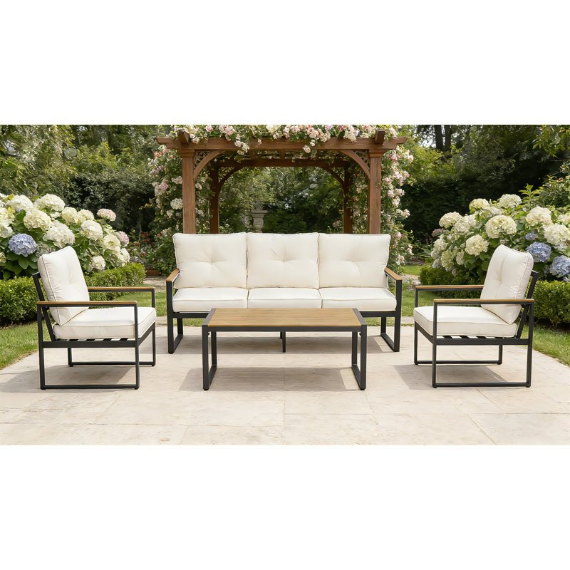 Ensemble de mobilier de patio extérieur en acier