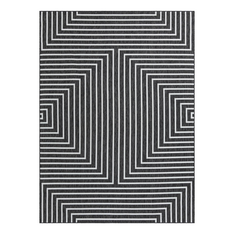 Geometric Indoor / Outdoor Rug, Rectangle 9' x 12'