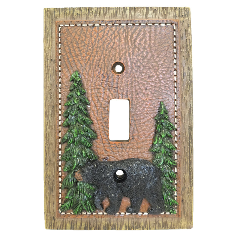 Forest Bear Single Toggle Switch Wall Plate / Switch Plate / Cover