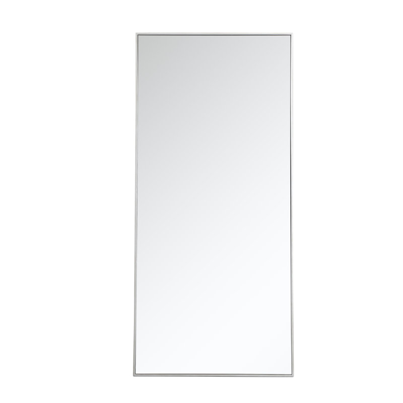 Sabine Metal Rectangle Wall Mirror, 60" x 30", Silver