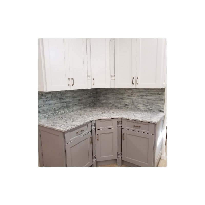 Woodland 3" x 12" Glass Wood Look Wall Tile, Silver