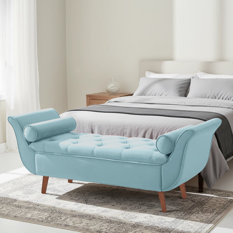 Banc de rangement Villance, Bleu
