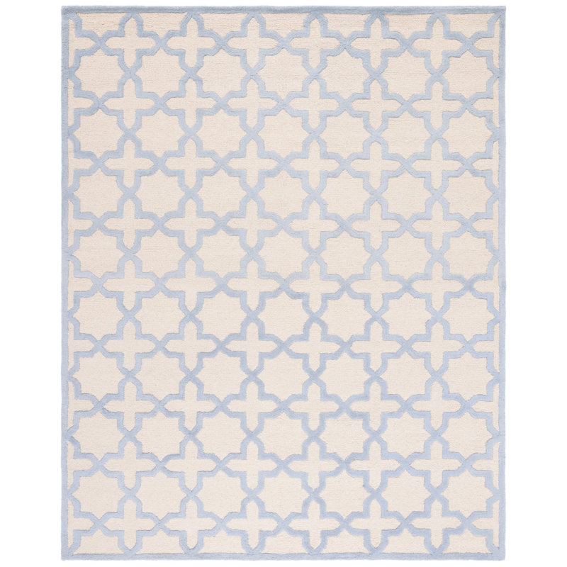 Igna Hand Tufted Wool Geometric Rug, Rectangle 8' x 10'