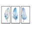 Blue Boho Feathers II - 3 pièces, reproduction sur toile-1882114465-1882114466