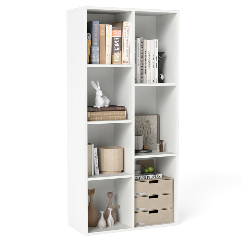 106cm H x 49cm W Cube Bookcase, White