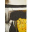 Astratto Black/Ochre Wall Art - Floater Frame Print