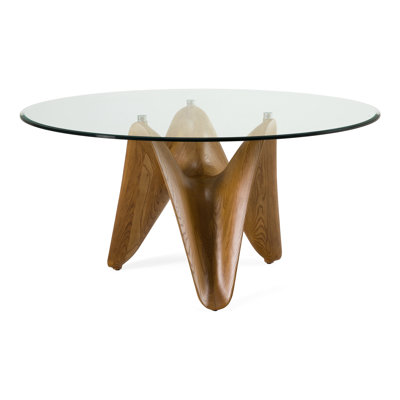 Amina Round Glass Top Dining Table