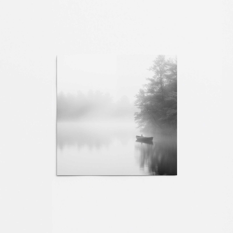 «Misty Solace», reproduction sur toile, Sans cadre, papier, H 16 po x l 20 po