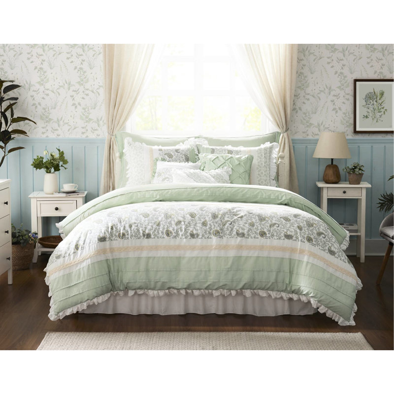 Édredon pour grand lit, coton et imprimé floral pour lit de taille 9, gracieux