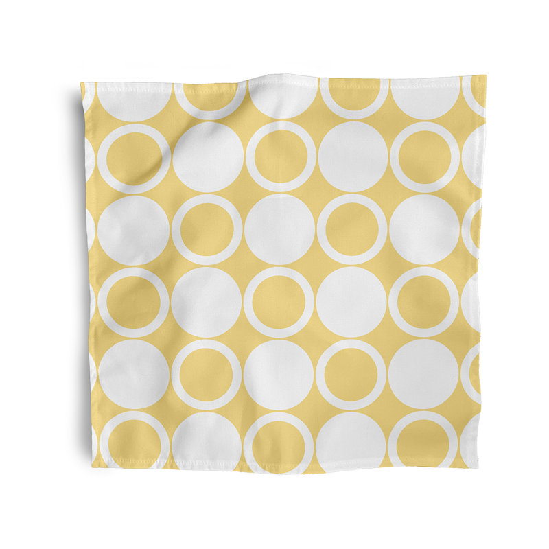 Sergent Polyester Geometric Square Napkin, Yellow