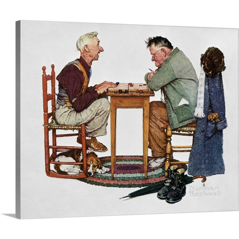 "Norman Old Rockwell", art mural sur toile, H 16 po x l 20 po x P 1,25 po, Toile tendue