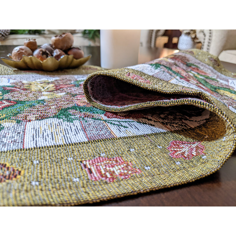 Christmas Fiesta Woven Table Runner, 38'' L x 13'' W