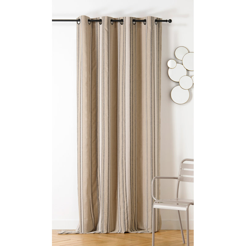 Legaspi Cotton Blend Semi Sheer Curtain, Chalk White