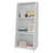 Stylish And Functional Bookcase With Three Shelves For Display And Storage-1918576547