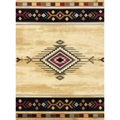 Area Rug In Cream, 5'3" X 7'3", Polypropylene, Stain , Style Cream 5.3 Ft 7.3 Rug, Tempting