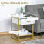 Ensemble de 2 tables de chevet, table de chevet avec tiroir et tablette-876793406