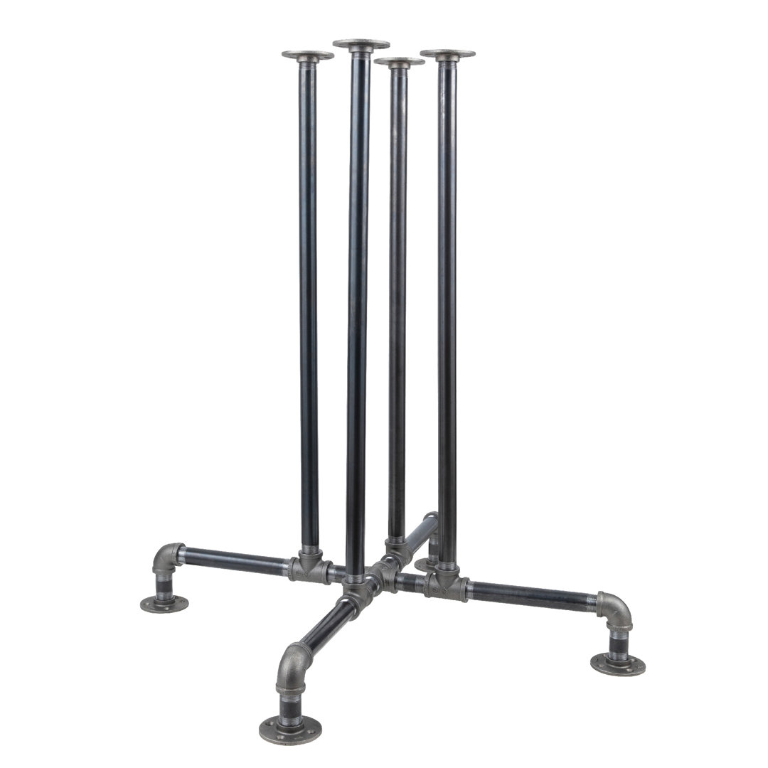 Pipe Decor 42" Bar Height Cross Table Base Pipe Decor