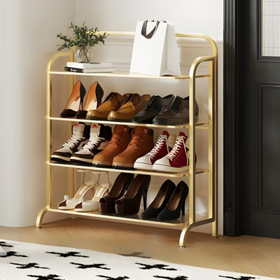 Household Metal Multi-Layer Narrow Shoe Rack, Household Door, Space Saving Storage Rack