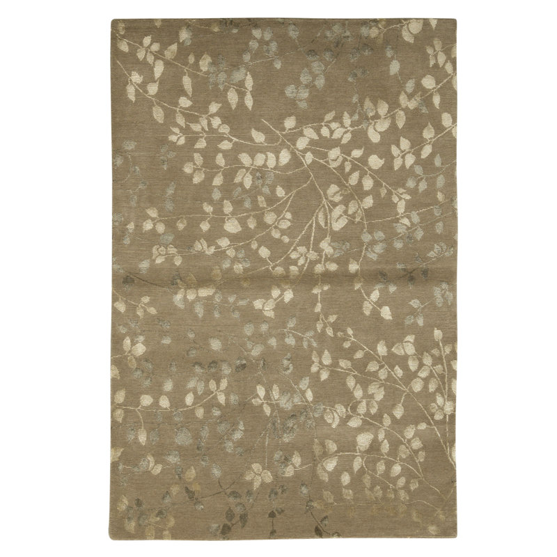 Hand Knotted Area Rug in Straw