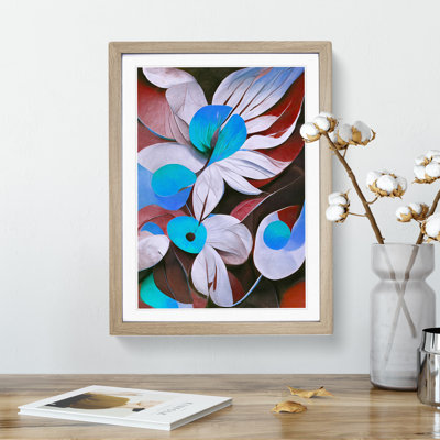 Modern Abstract Flowers No.3 - Framed Print