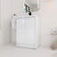Meuble-lavabo autoportant de 24 po avec lavabo en résine, portes à fermeture en douceur-133670058