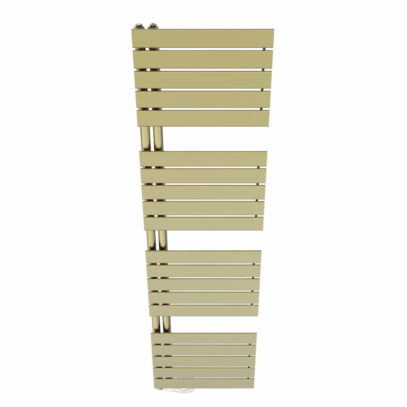 Roianne Designer Towel Rail Heated Towel Rails, 180cm H x 50cm W x 6.7cm D, Brushed Brass