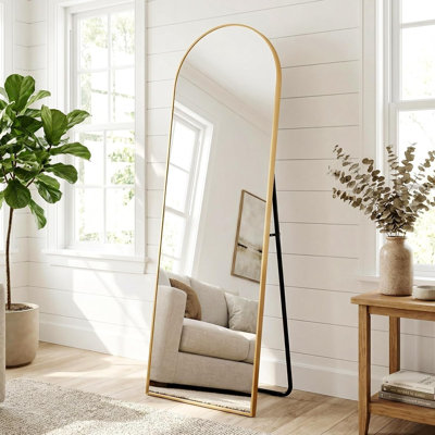 Aluminium Freestanding and Wall Full Length Mirror