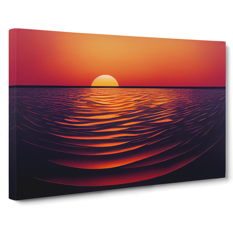 Ethereal Ocean Sunset - Wrapped Canvas