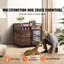 Cage pour chien de style meuble avec rangement, cage pour chien de 41 pouces de grande taille avec portes doubles, cage à chien en bois pour grand / moyen chien d'intérieur, pouvant supporter jusqu'à 70 lb, brun rustique