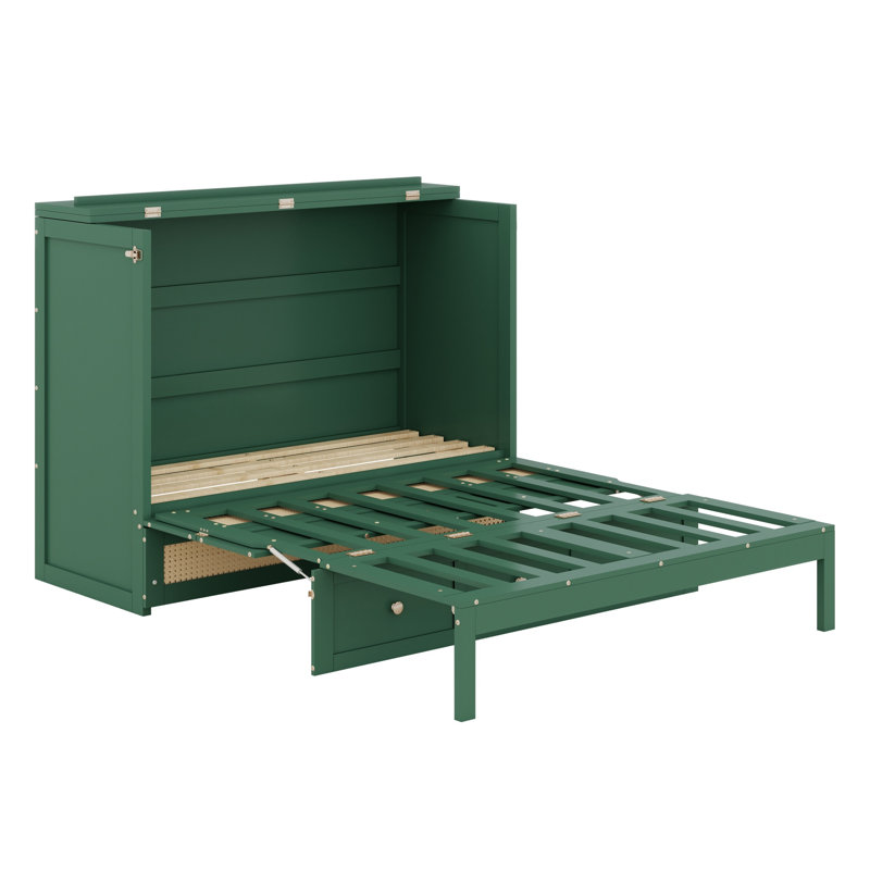 Structure de lit escamotable moderne, avec de grands tiroirs pratiques pour un rangement supplémentaire