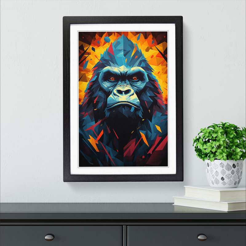 Gorilla Geometric - Framed Print