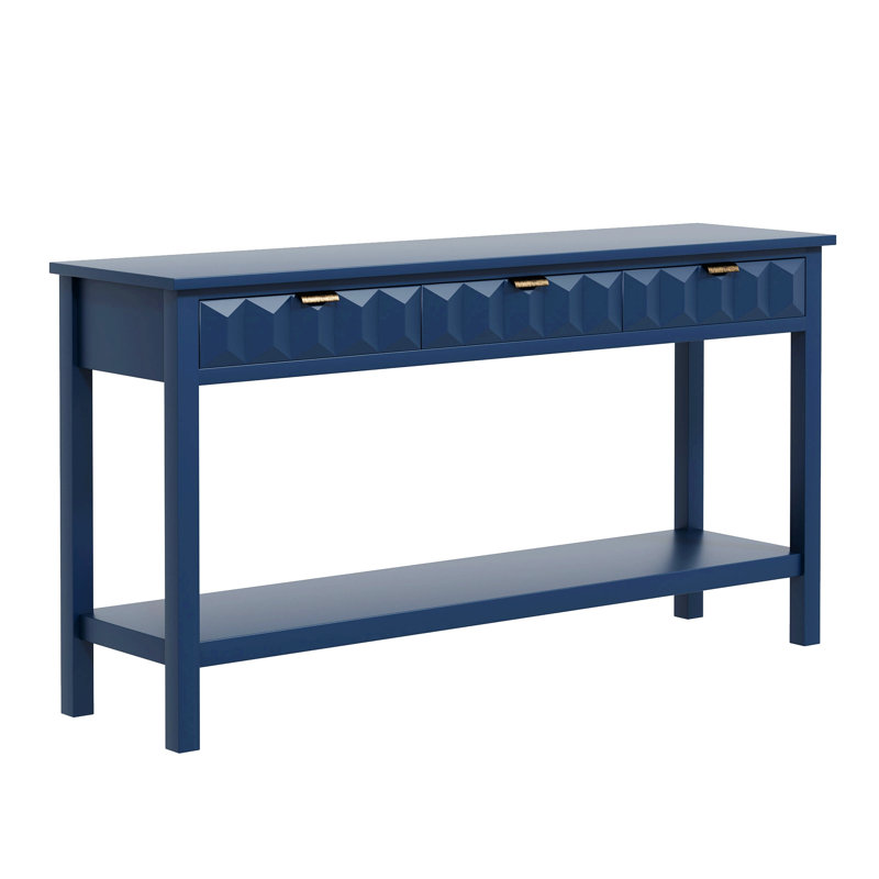 Entryway Table, Console Table with 3 Storage Drawers